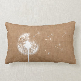 Cojín Lumbar Pillow Lumbar Lumbar Rústico Burlap Dandelion