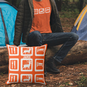 Cojín Lumbar Pillow Naranja de la cacería de sueño personalizad