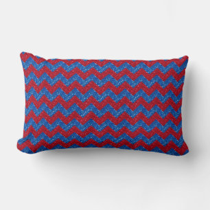 Cojín Lumbar PILLOW Purpurina de Chevron Patriótico