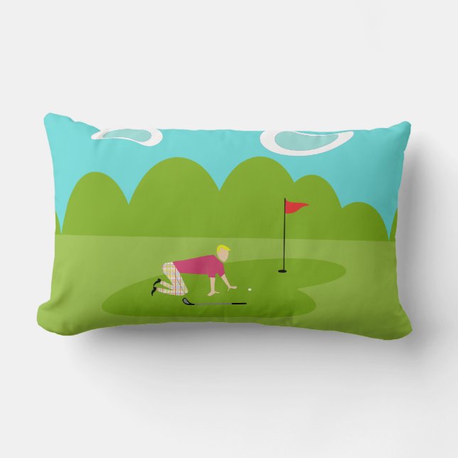 Cojín Lumbar Pillow Retro Golfer Lumbar (Anverso)