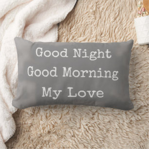 Cojín Lumbar Pillow romántico - Buenas noches Buenos días mi am