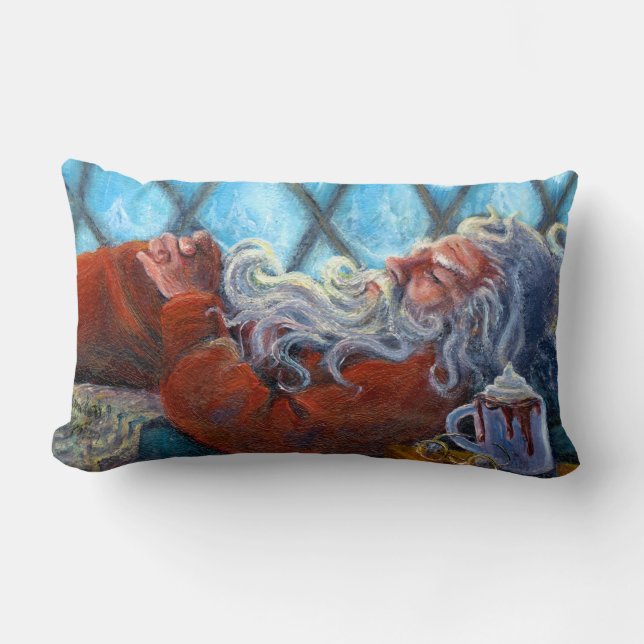 Cojín Lumbar Pillow "Santa Napping" (Anverso)