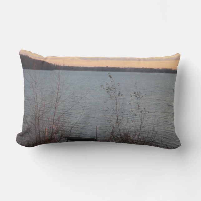 Cojín Lumbar Pillow Sunset Lake Shore (Anverso)