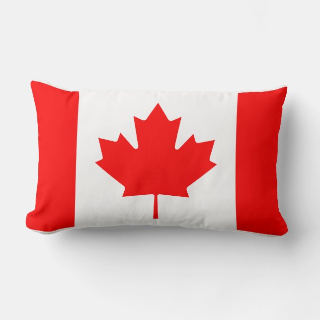 Cojín Lumbar Pillows MoJo de la bandera canadiense (Anverso)
