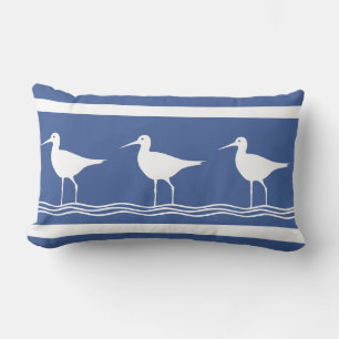 Cojín Lumbar pimientos de arena azul océano suave sobre el PILL