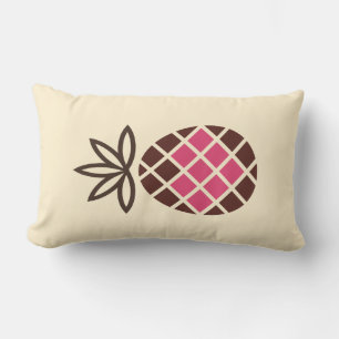Cojín Lumbar Piña de chocolate con corazón rosa