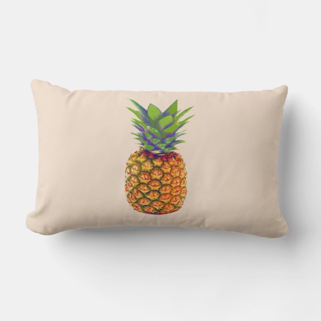 Cojín Lumbar Piña en beige claro (Anverso)