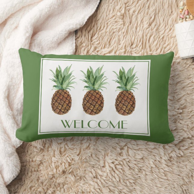 Cojín Lumbar Piñas tropicales de adormidera personalizada (Manta)