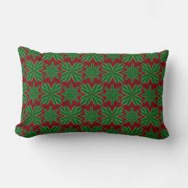 Cojín Lumbar Pine Snowflakes Garnet Lumbar Pillow