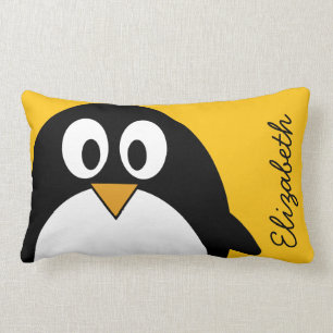 Cojín Lumbar Pingüino lindo y moderno del dibujo animado