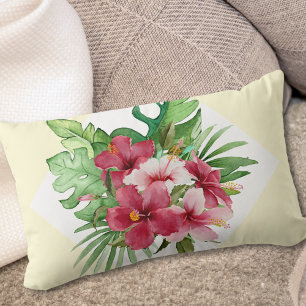 Cojín Lumbar Pink Hibiscus Lumbar Pillow
