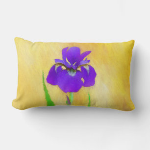 Cojín Lumbar Pintado de iris morado - Perro original curado A