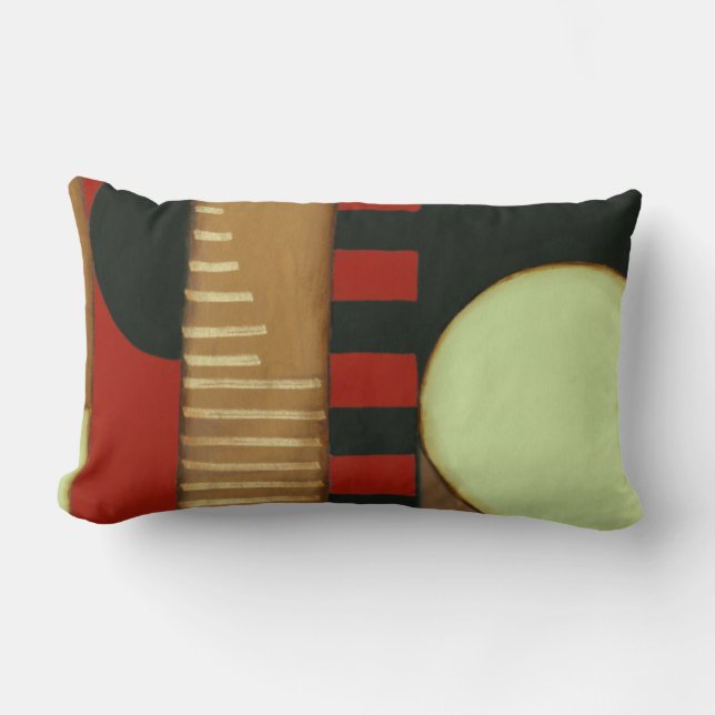Cojín Lumbar Pintura con paneles de estilo Loft contemporáneo (Anverso)