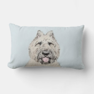Cojín Lumbar Pintura de Bouvier des Flandres - Arte original de