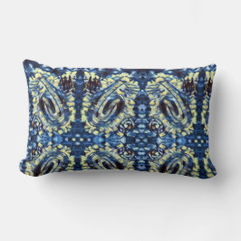 Cojín Lumbar Pintura de Dedo - Blues