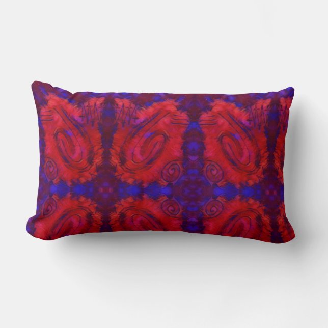 Cojín Lumbar Pintura de Dedo - Escena de Crimen (Anverso)