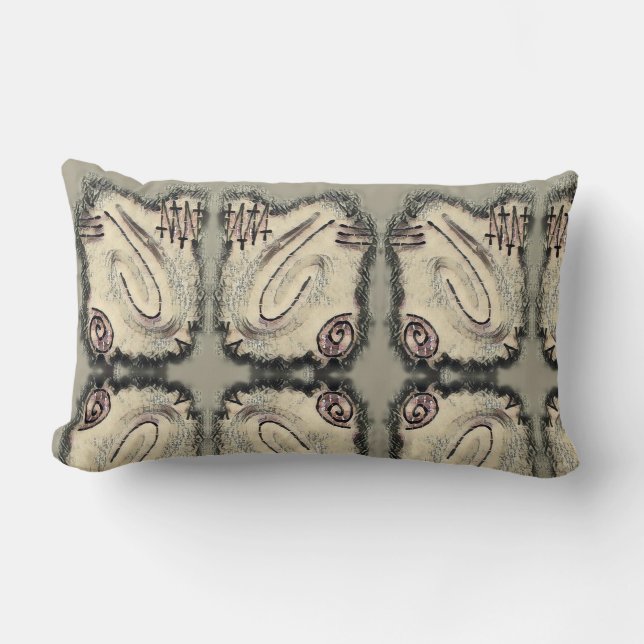 Cojín Lumbar Pintura de Dedo - Japón (Anverso)