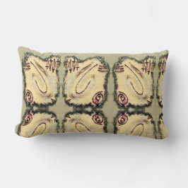 Cojín Lumbar Pintura de dedo - Piedra