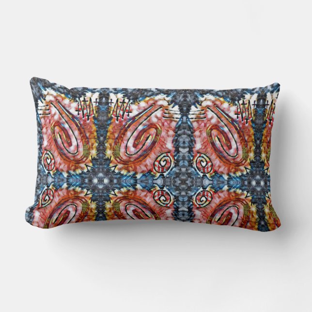 Cojín Lumbar Pintura de Dedo - Rodeado (Anverso)