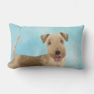 Cojín Lumbar Pintura de Lakeland Terrier - Arte de Perro Origin