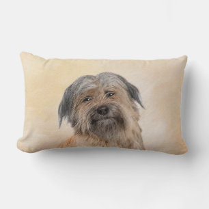 Cojín Lumbar Pintura de pastor pirenaico - Arte de perro origin