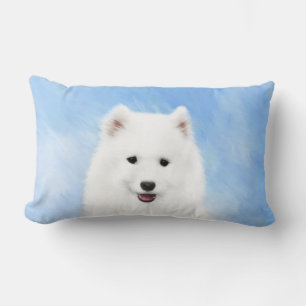 Cojín Lumbar Pintura de pimienta de Samoyed - Arte Perro Origin