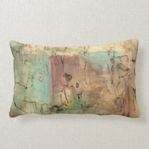 Cojín Lumbar Pintura de tono de tierra con superficie rota