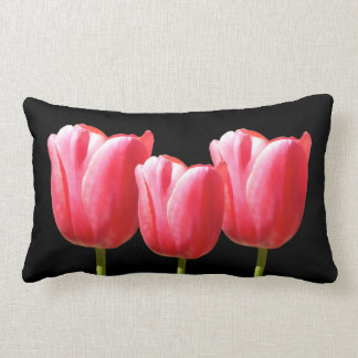 Cojín Lumbar Pintura elegante del trío del tulipán