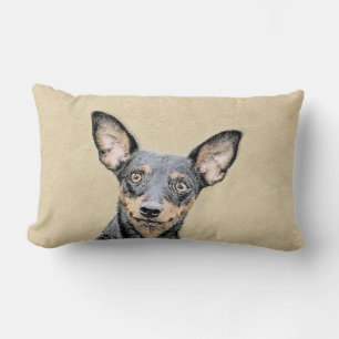 Cojín Lumbar Pintura en miniatura de Pinscher Cute arte origina