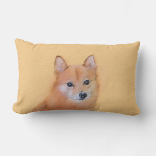 Cojín Lumbar Pintura finlandesa de Spitz - Arte de perro origin