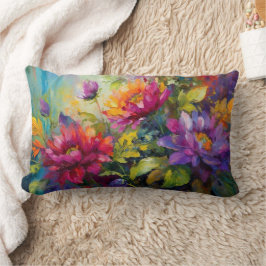 Cojín Lumbar Pintura Floral Vintage