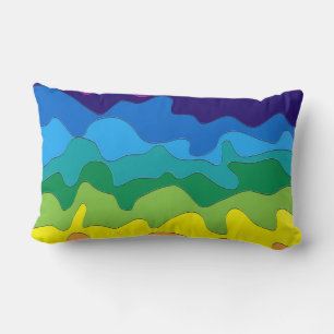 Cojín Lumbar Pintura multicolor