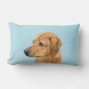Cojín Lumbar Pintura Ridgeback Rhodesiana - Arte Perro Original