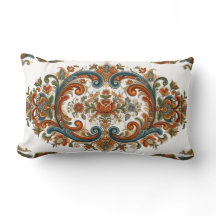 Pintura Rosemaling Escandinava Antigua con Patrón 