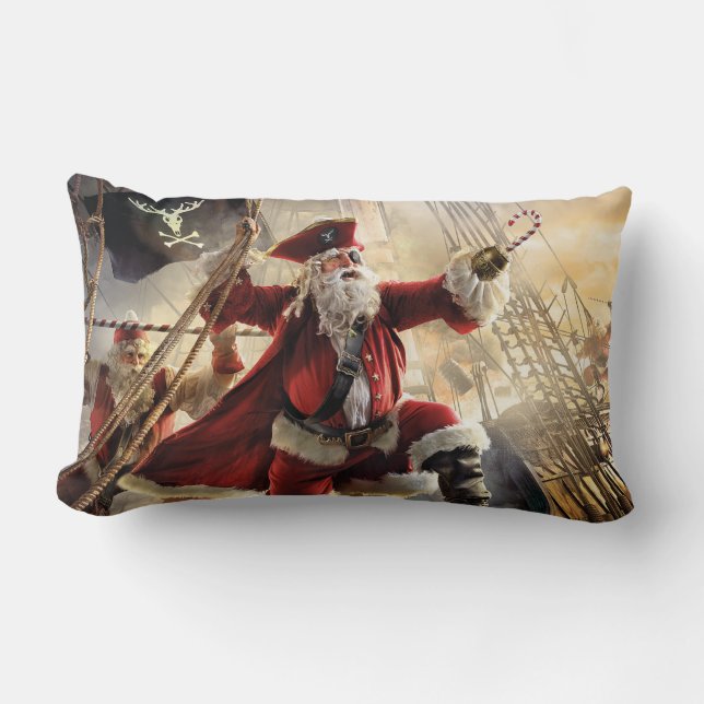 Cojín Lumbar Pirata Santa (Anverso)