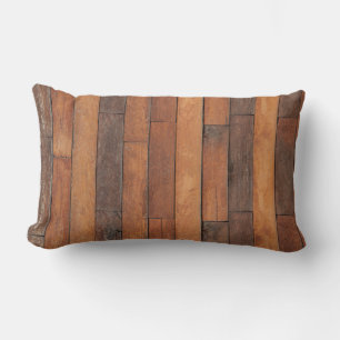Cojín Lumbar Piso de madera del antiguo Shabby