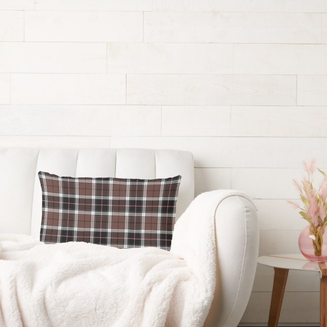 Cojín Lumbar Plaid marrón (Sofá)