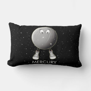 Cojín Lumbar Planeta Mercurio y estrellas