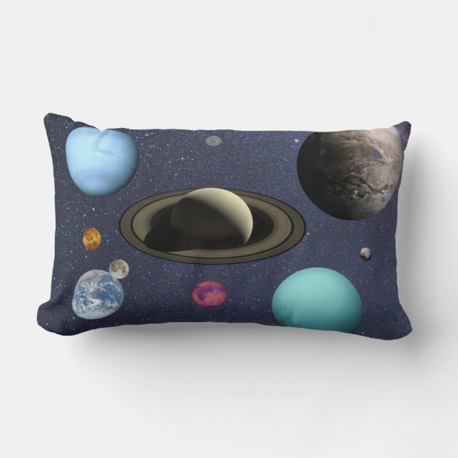 Cojín Lumbar Planetas del sistema solar (Anverso)