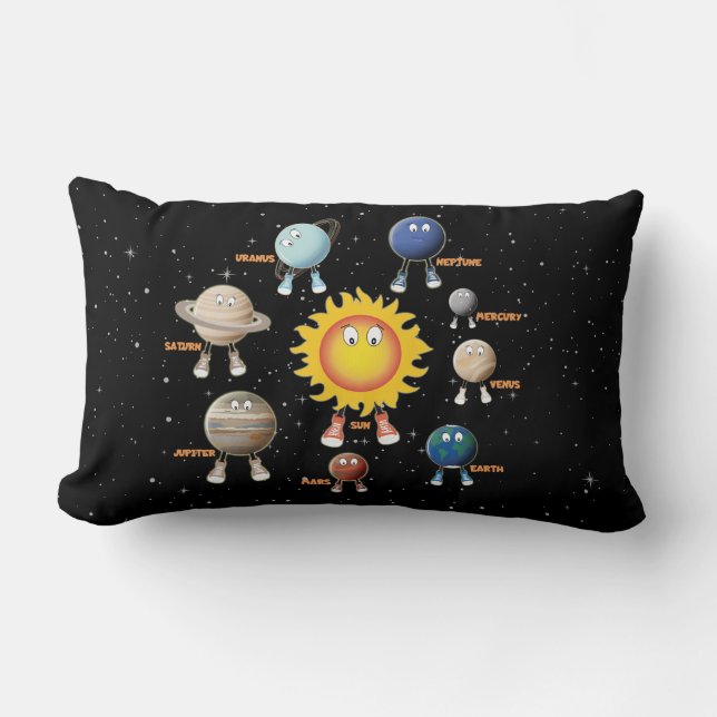 Cojín Lumbar Planetas y el sistema solar (Anverso)