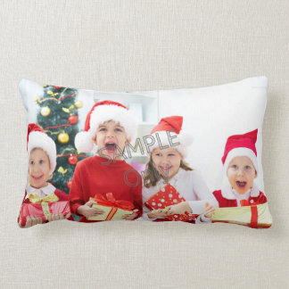Cojín Lumbar Plantilla de foto de Navidad Xmas para familia de 