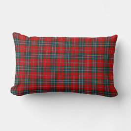 Cojín Lumbar Plata escocesa de clan negro, azul y verde MacLean