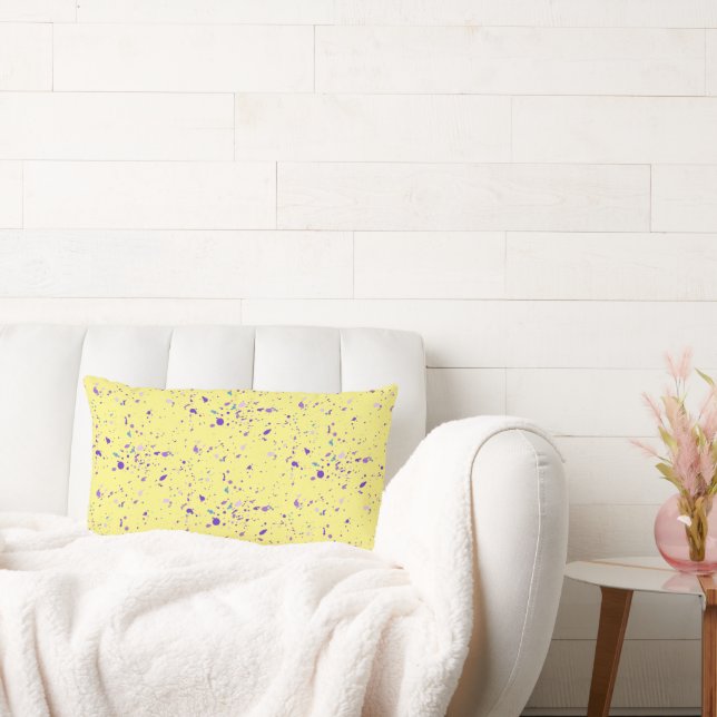 Cojín Lumbar Platas de pintura púrpura (Sofá)