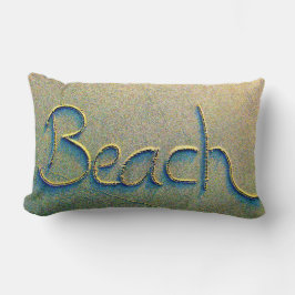Cojín Lumbar Playa de la escritura de la arena