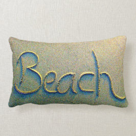 Cojín Lumbar Playa de la escritura de la arena