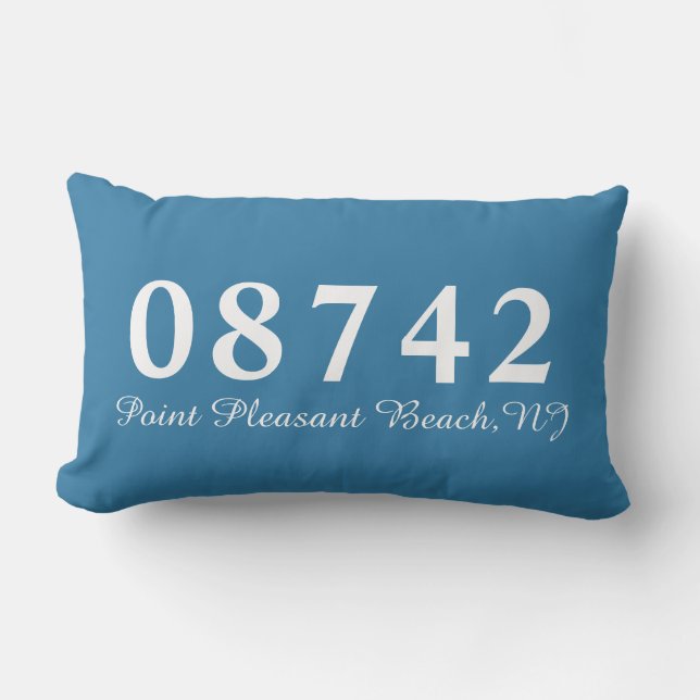 Cojín Lumbar Playa Point Agradable NJ 08742 Pillow, Regalo Real (Anverso)