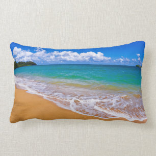 Cojín Lumbar Playa Vacía Y Aguas Azules