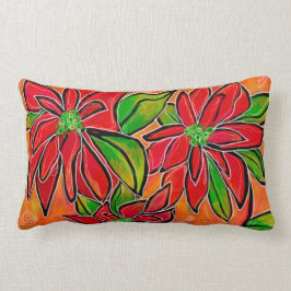 Cojín Lumbar Poinsettia Lumbar Pillow