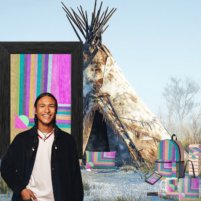 Cojín Lumbar "Point" (Get the full “Point” collection at: https://bit.ly/SmartArtIIZazzle. )