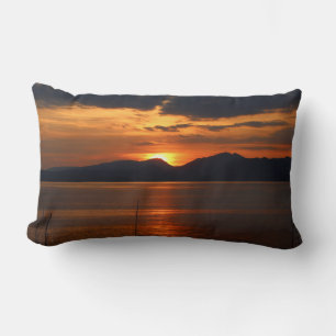 Cojín Lumbar Polvo paisajístico italiano sobre el lago Garda